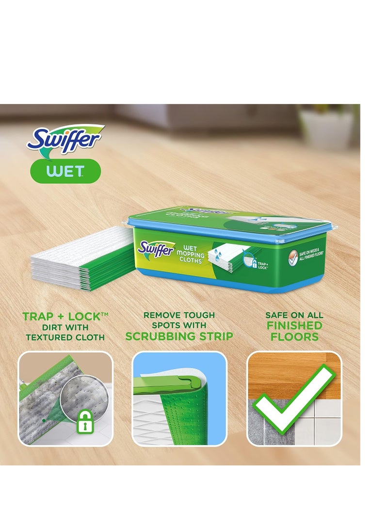 Swiffer Sweeper Wet Mopping Pad Refills for Floor Mop with Febreze Lavender Scent, 12 Count (Packaging May Vary)
