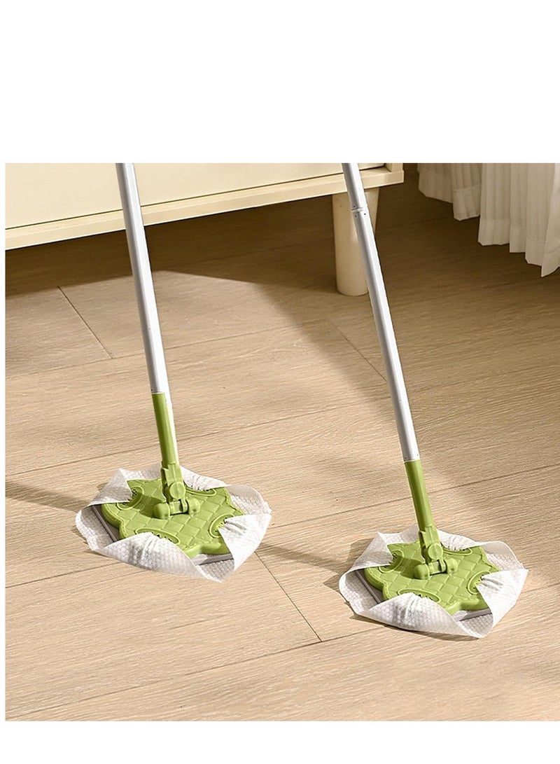 Extendable Mop, 360° Rotatable Free Wash Cleaning Mop with Adjustable Long Handle, Multifunctional Wet and Dry Wall Cleaner Mop Tile Floor Cleaning for Hardwood Viny Laminate (44CM-118CM)