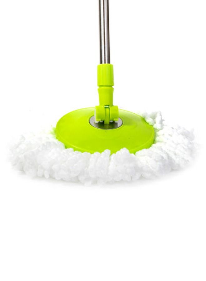 2-Piece 360 Degree Spin Mop With Bucket Set Green/Grey/Silver