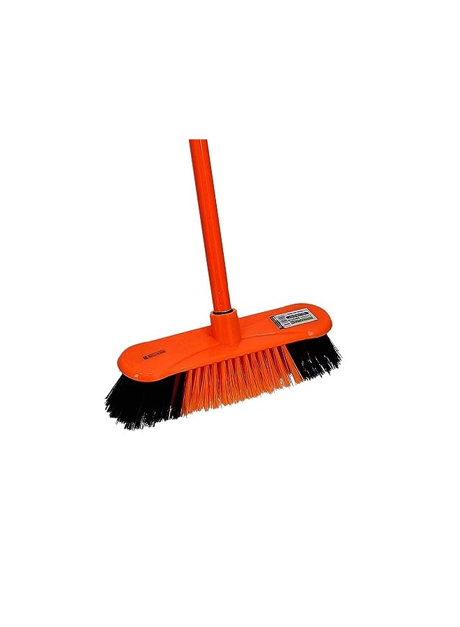 Indoor Sweeping Broom – Cleaning Brush with Strong Metal Handle - Broom with Stiff Bristles – Multipurpose Cleaning Tool Perfect for Home or Office Use - Ideal for all Sweeping Cleaning Job