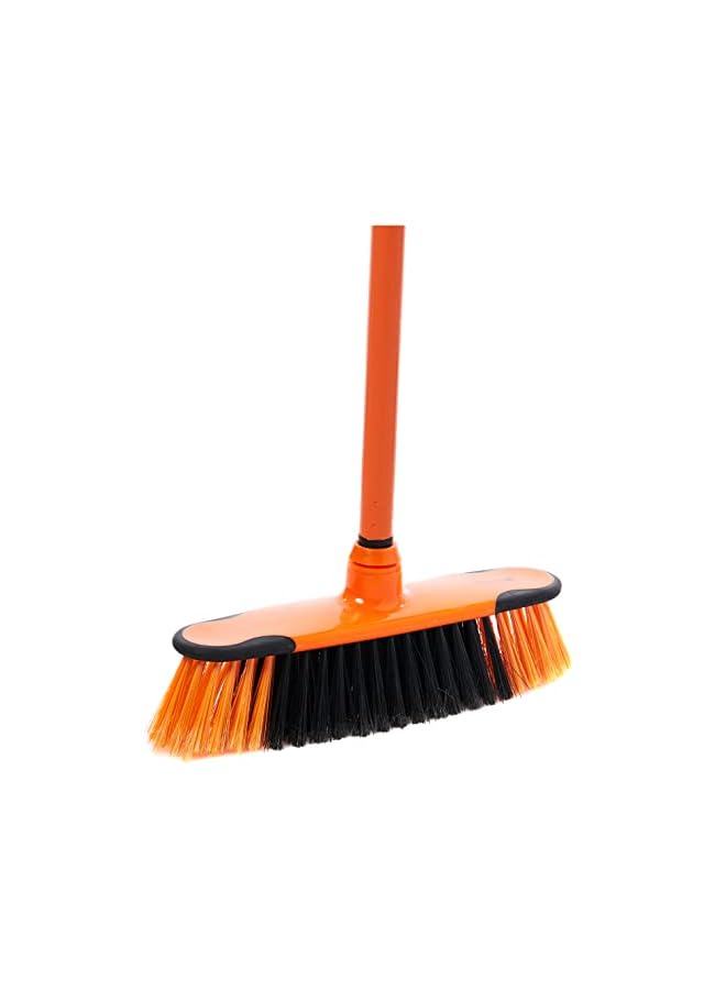 Long Floor Broom with Strong Iron Handle - Upright Long Handle Broom with Stiff Bristles - Multipurpose Cleaning Tool Perfect for Home or Office Use - Ideal for All Sweeping Cleaning Job