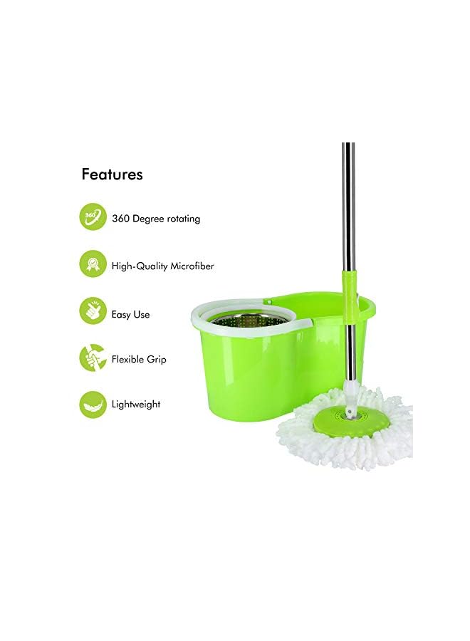 Modern Spin Wasy Mop Bucket with Steel Drum, Multi-Colour, RF7709