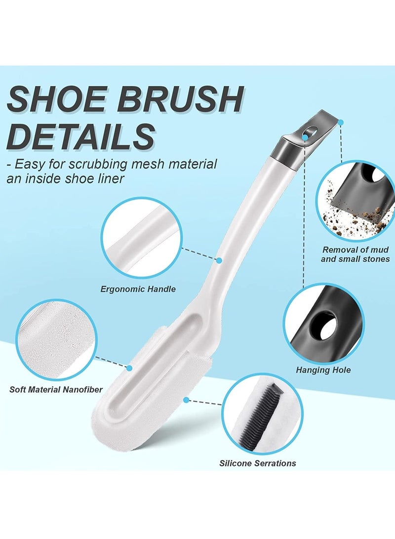 Cleaning Brush For Shoes, 2 Pcs Laundry Brush, Clothes, Shoes Scrubbing Brushes Set, Durable bristles Comfort Grip for Carpet, Floor, Sink, Bathroom, Household Cleaning Brushes