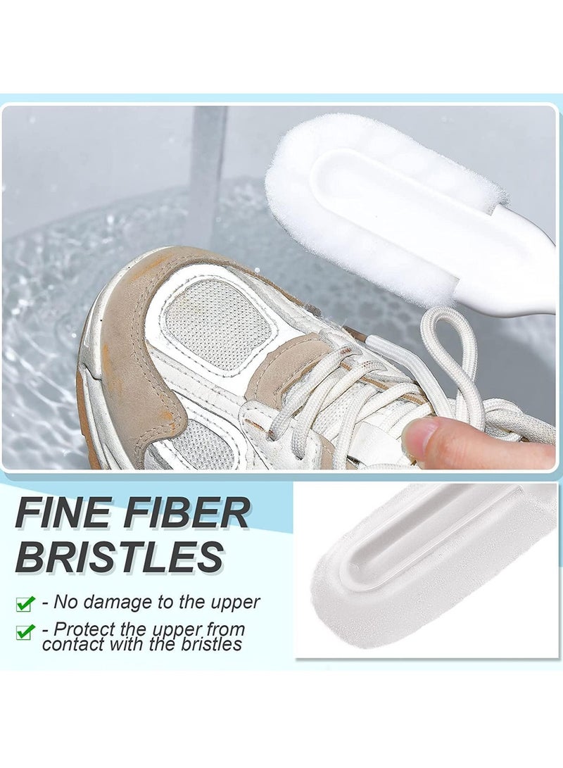Cleaning Brush For Shoes, 2 Pcs Laundry Brush, Clothes, Shoes Scrubbing Brushes Set, Durable bristles Comfort Grip for Carpet, Floor, Sink, Bathroom, Household Cleaning Brushes