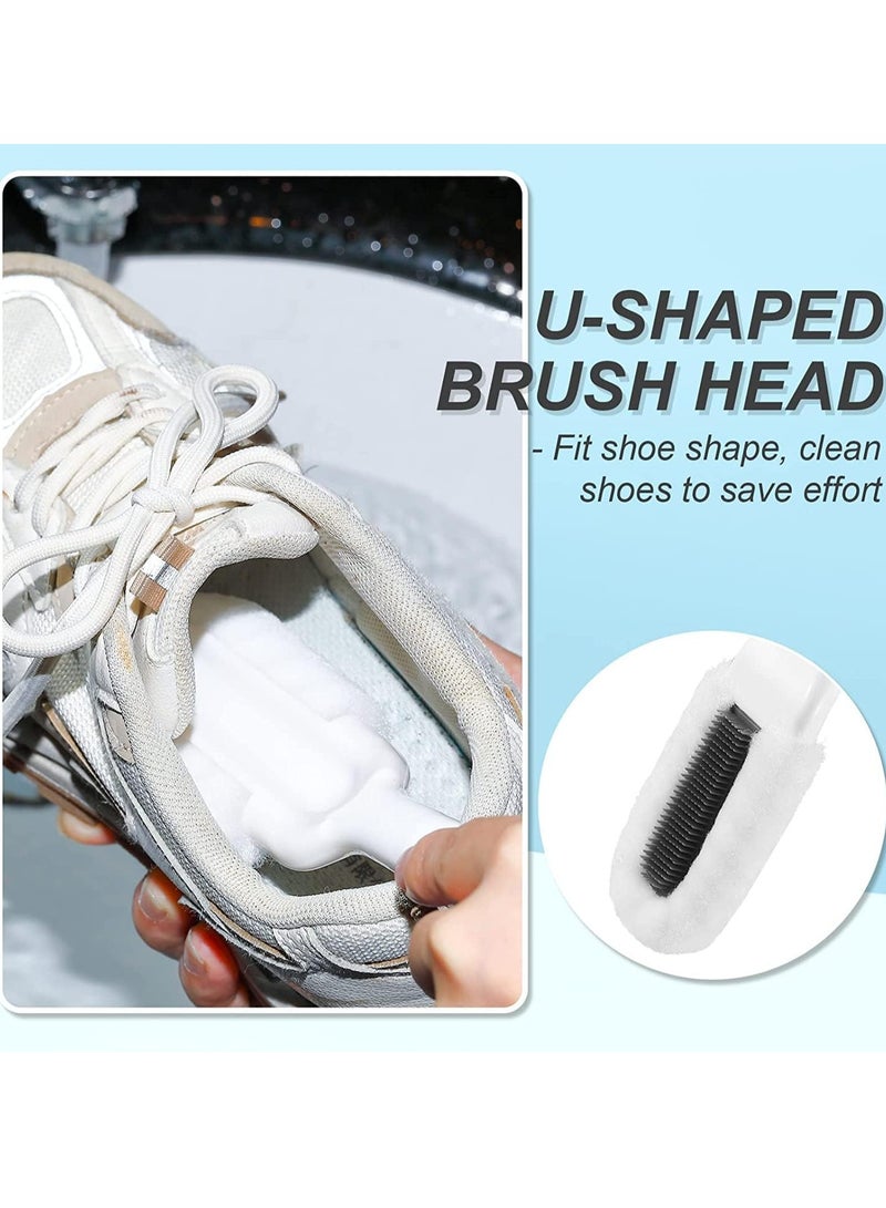 Cleaning Brush For Shoes, 2 Pcs Laundry Brush, Clothes, Shoes Scrubbing Brushes Set, Durable bristles Comfort Grip for Carpet, Floor, Sink, Bathroom, Household Cleaning Brushes