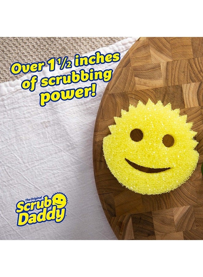 The Original Scrub Daddy - Scratch-Free Multipurpose Dish Sponge - BPA Free & Made with Polymer Foam - Stain & Odor Resistant Kitchen Sponge (4 Count)