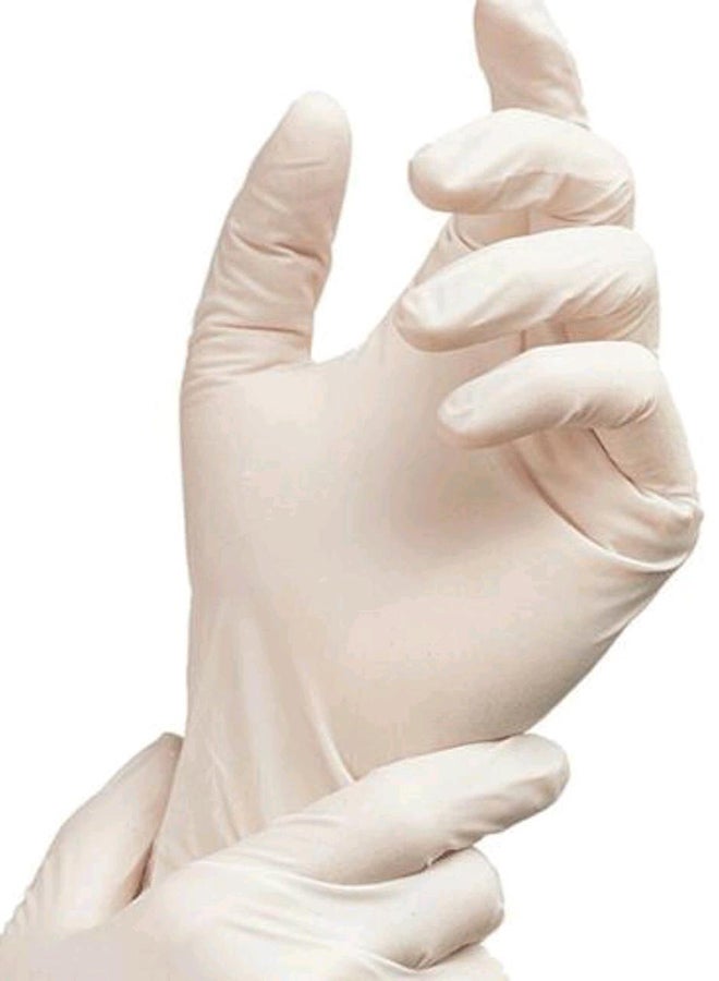 100-Piece Latex Examination Gloves Set White L