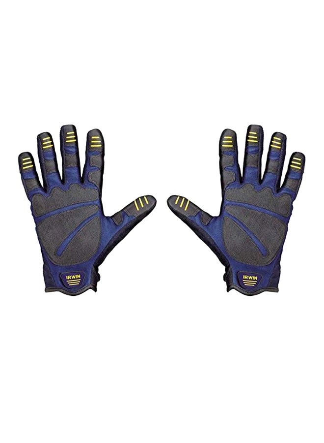 2-Piece Heavy Duty Gloves Set Black/Blue L