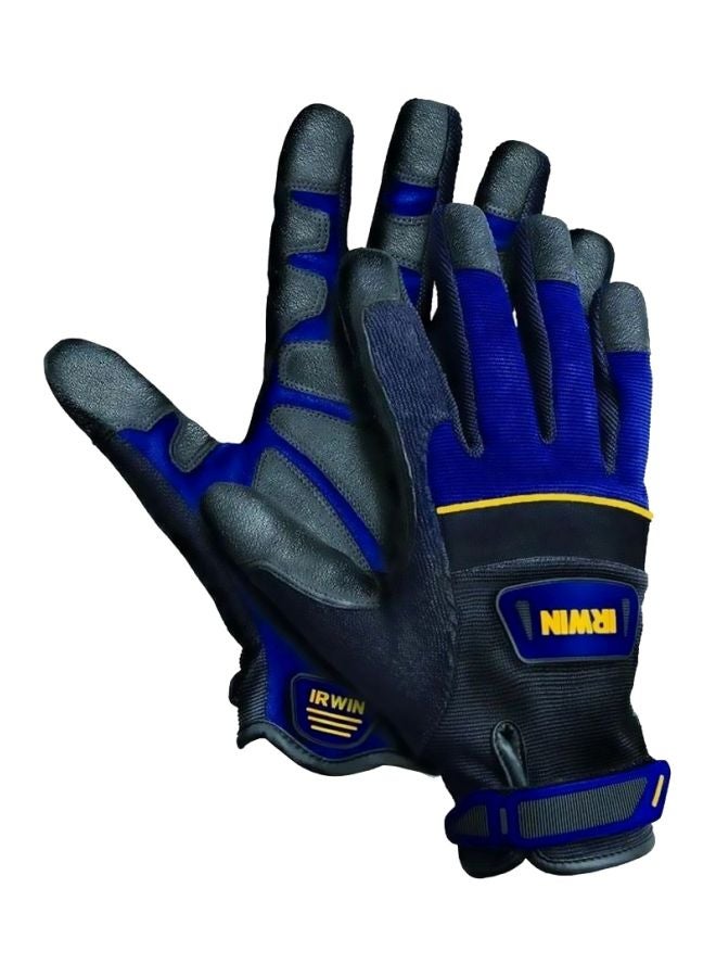 2-Piece Heavy Duty Gloves Set Black/Blue L