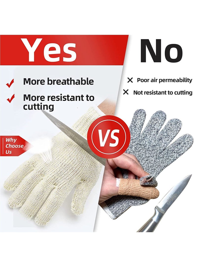 Level 8 Cut Resistant Gloves Mandoline Gloves Reliable Cutting Gloves Food Grade for Kitchen Mandoline Slicing, Meat Cutting, Oyster Shucking (XL)