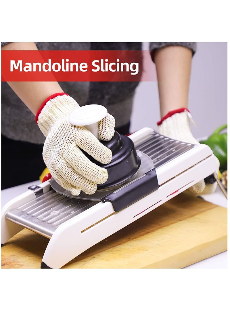 Level 8 Cut Resistant Gloves Mandoline Gloves Reliable Cutting Gloves Food Grade for Kitchen Mandoline Slicing, Meat Cutting, Oyster Shucking (XL)