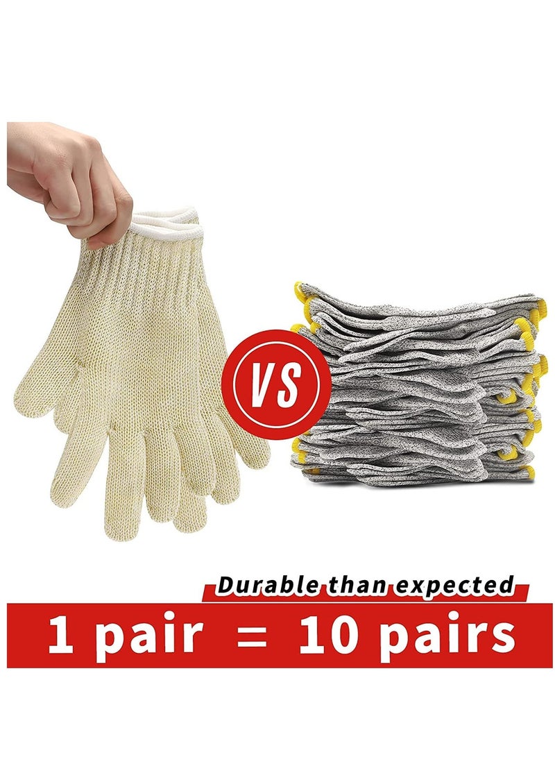 Level 8 Cut Resistant Gloves Mandoline Gloves Reliable Cutting Gloves Food Grade for Kitchen Mandoline Slicing, Meat Cutting, Oyster Shucking (XL)