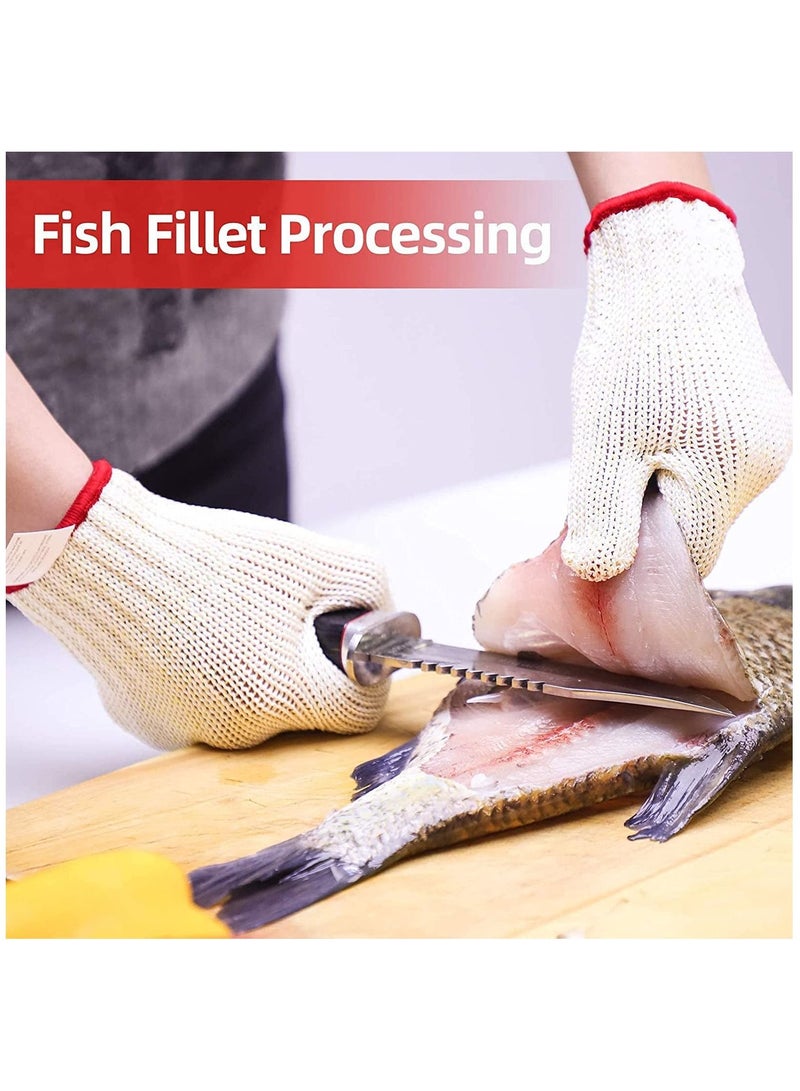 Level 8 Cut Resistant Gloves Mandoline Gloves Reliable Cutting Gloves Food Grade for Kitchen Mandoline Slicing, Meat Cutting, Oyster Shucking (XL)