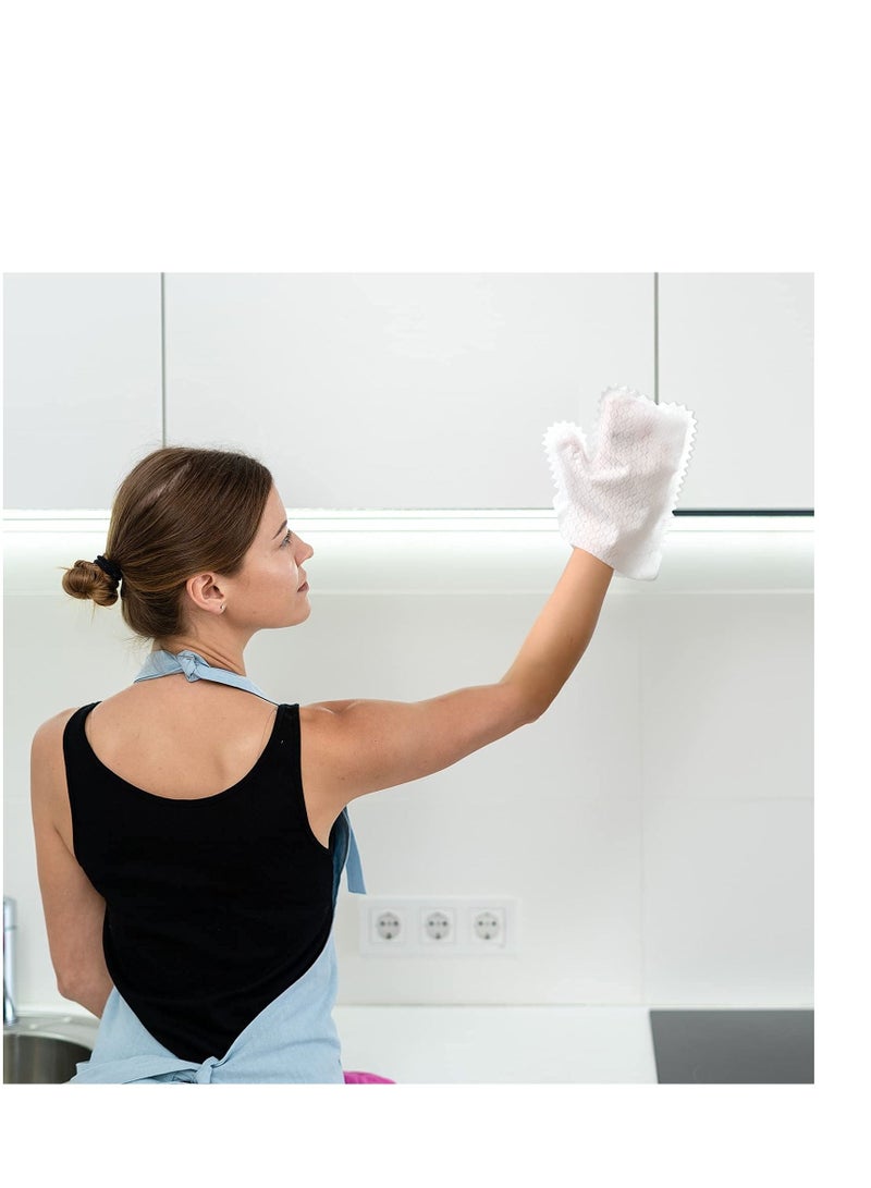 Microfiber Dusting Cloths Gloves Dust Wipes Feather Dusters Grabs and Locks in Dust  Pet Hair Cleaning Possible Dual Sided Disposable Dusting Gloves 40 Pieces