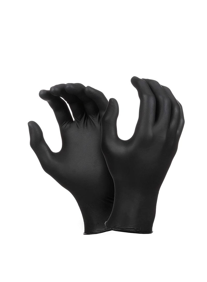 Falcon Nitrile Gloves - Black Powder Free (L) - 100 Pieces - Pack of 3