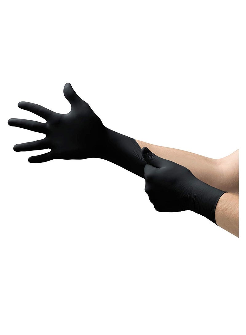 Falcon Nitrile Gloves - Black Powder Free (XL) - 100 Pieces - Pack of 3