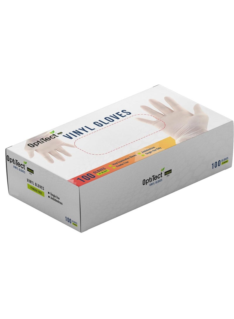 Disposable Vinyl Gloves Powder Free Size Large - Pack of 3