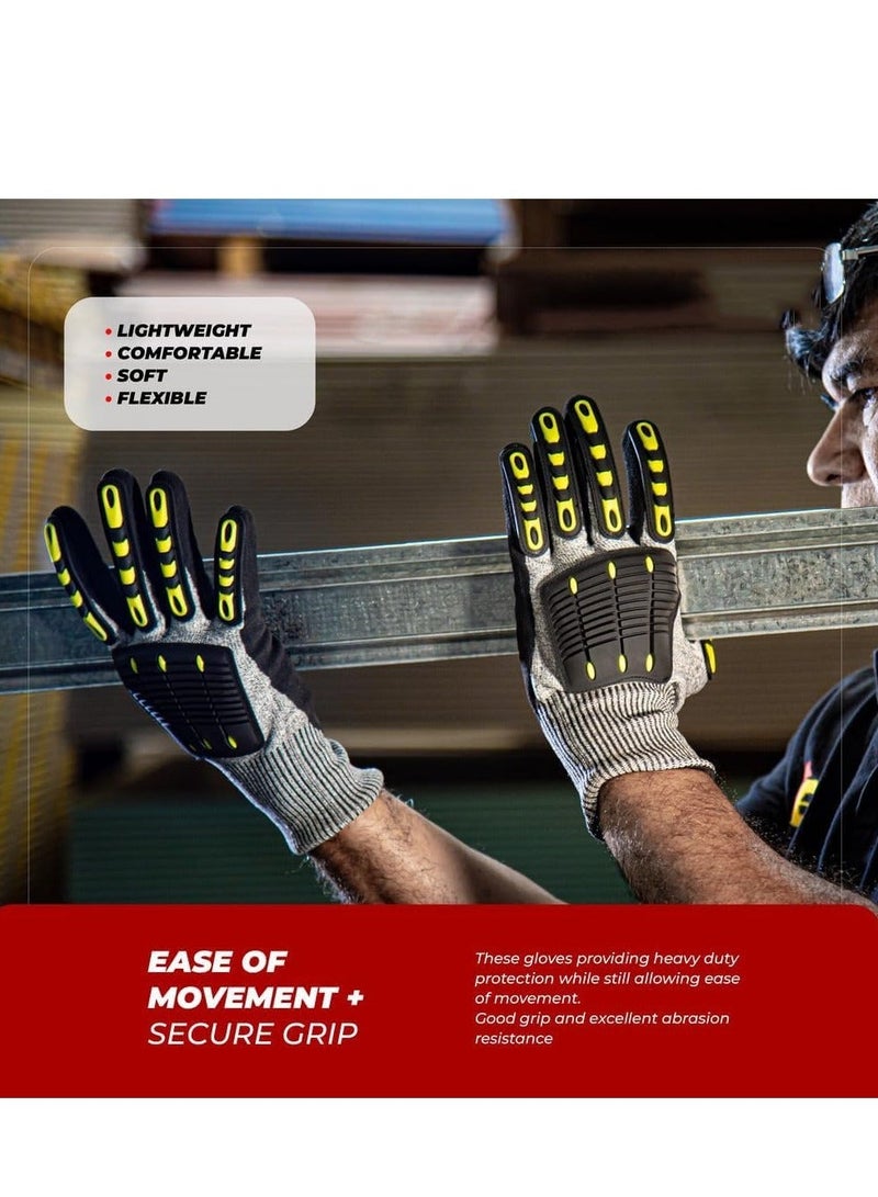 Cut Resistant Gloves Safety Work Anti Cut And Anti-Blow, Touch Screen Compatible, Ergonomic Water Mechanical resistance For Spearfishing, Lobster Surfing Fishing