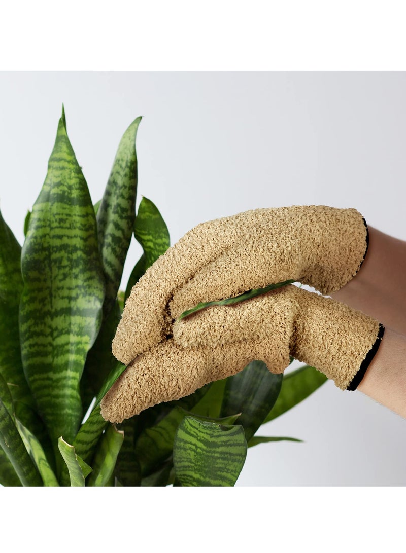 3 Pairs Microfiber Dust Mitts with Thumb, Reusable No-Scratch Cleaning Gloves for Kitchen, House, Car, Household Dusting Tools