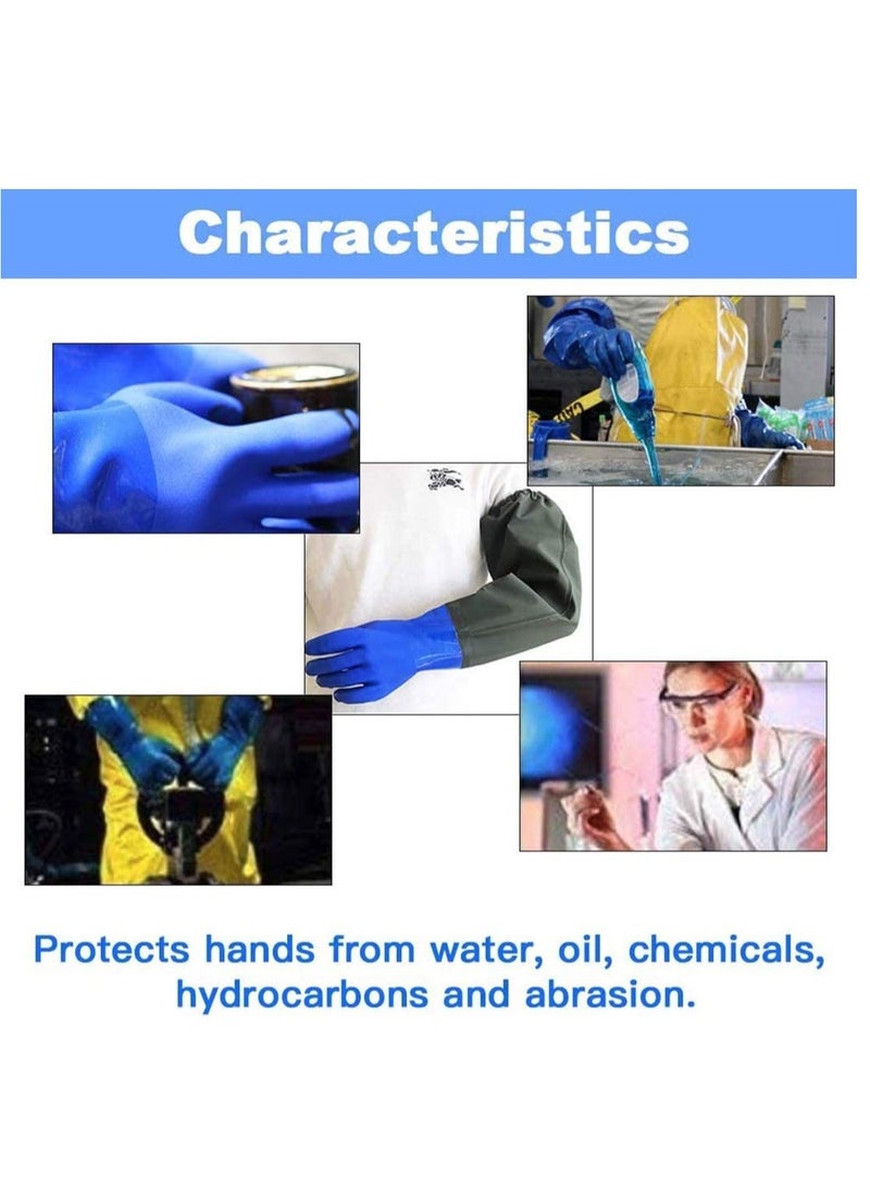 Plastic Gloves Pond Cleaning Gloves Drainage Gloves Full Arm Gloves Elastic Band PU Gloves Wear Resistant Waterproof