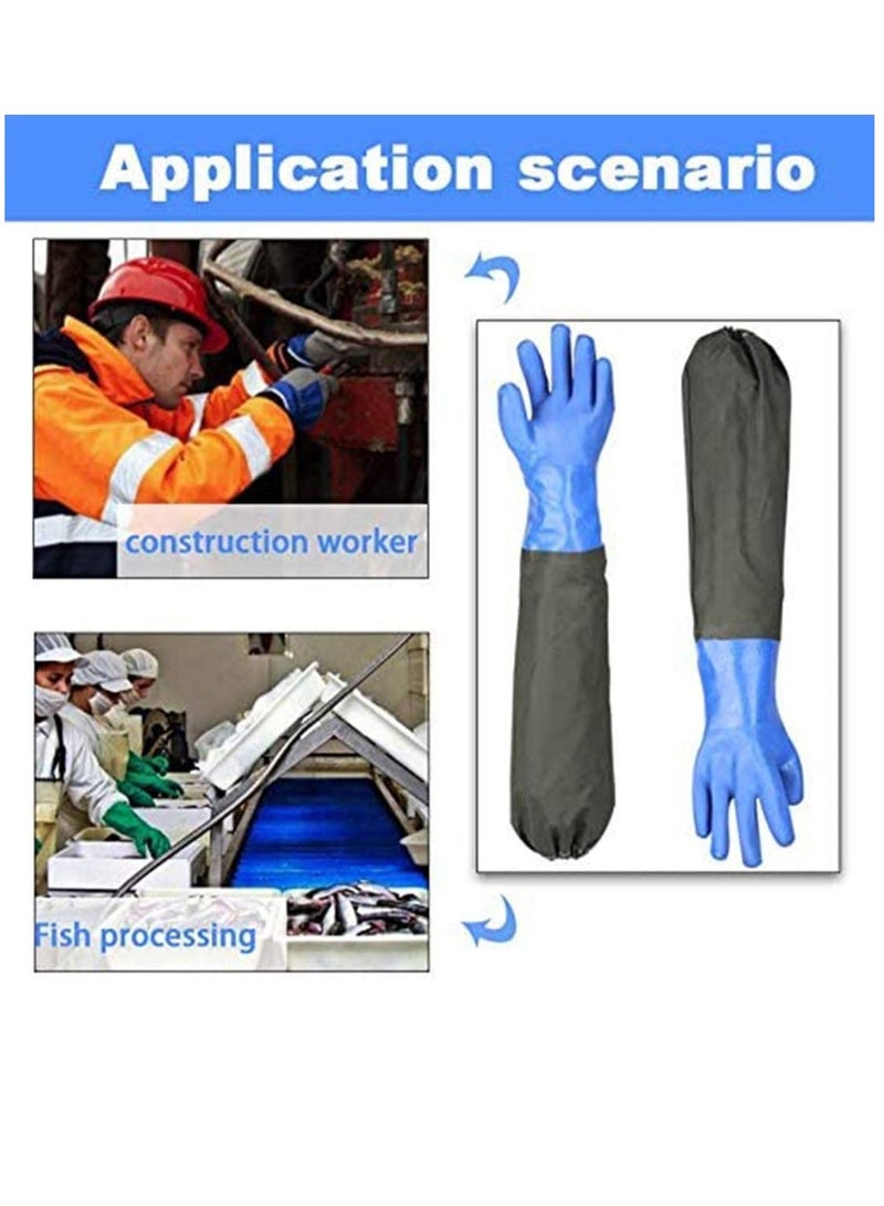 Plastic Gloves Pond Cleaning Gloves Drainage Gloves Full Arm Gloves Elastic Band PU Gloves Wear Resistant Waterproof