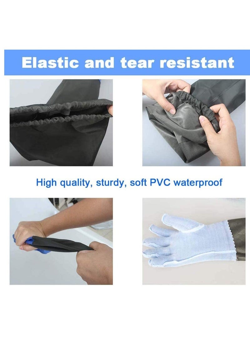 Plastic Gloves Pond Cleaning Gloves Drainage Gloves Full Arm Gloves Elastic Band PU Gloves Wear Resistant Waterproof