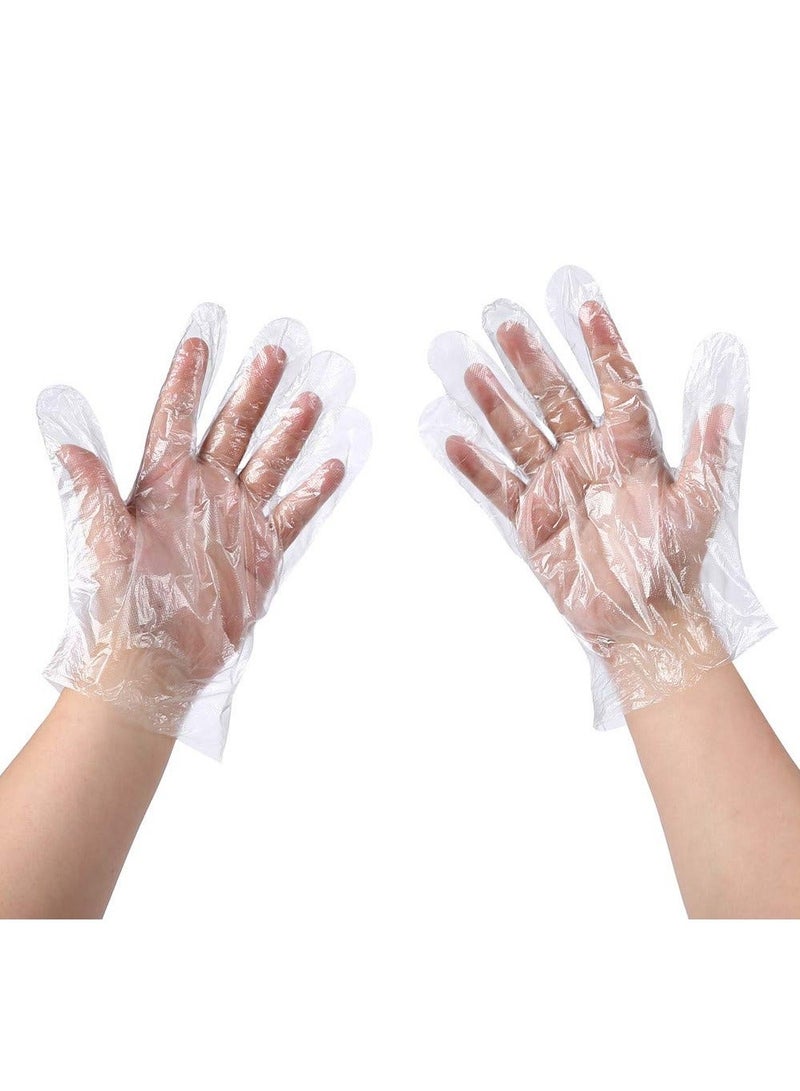 Disposable Food Prep Gloves - 500PCS Plastic Food Safe Disposable Gloves, Food Handling, One Size Fits Most