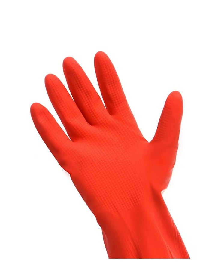 Waterproof Long Sleeves Latex Gloves Purple/Red