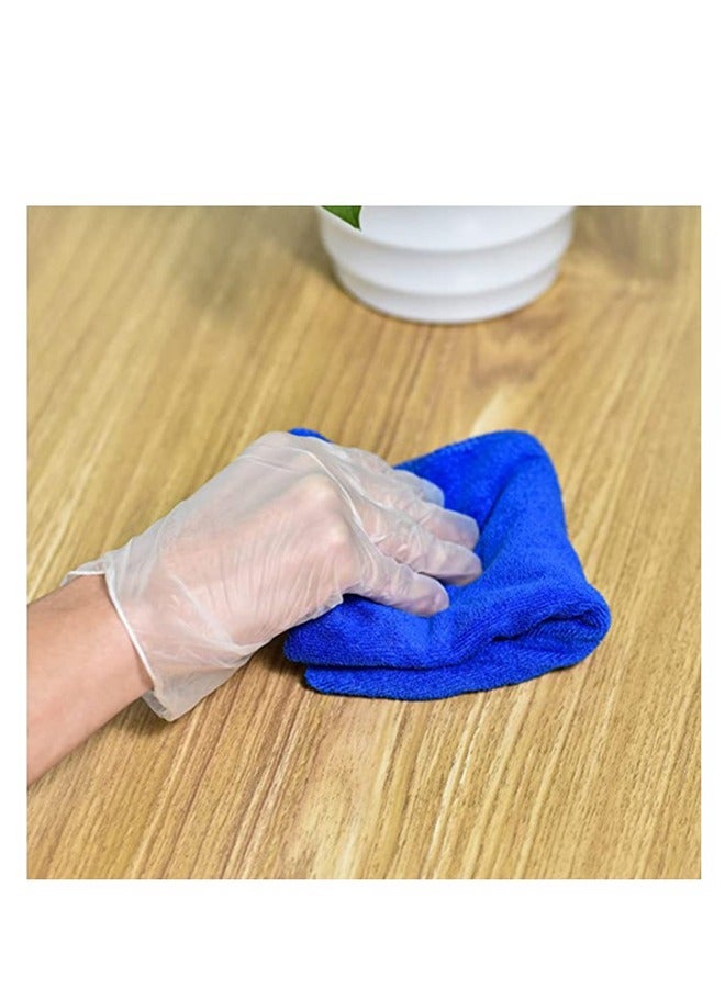 Vinyl Clear Disposable Gloves, 4 Mil, Powder-Free, Smooth, Non-Sterile, Case of 5 Boxes (100 Pieces x 5 Packs)