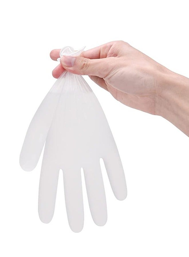 Vinyl Clear Disposable Gloves, 4 Mil, Powder-Free, Smooth, Non-Sterile, Case of 5 Boxes (100 Pieces x 5 Packs)