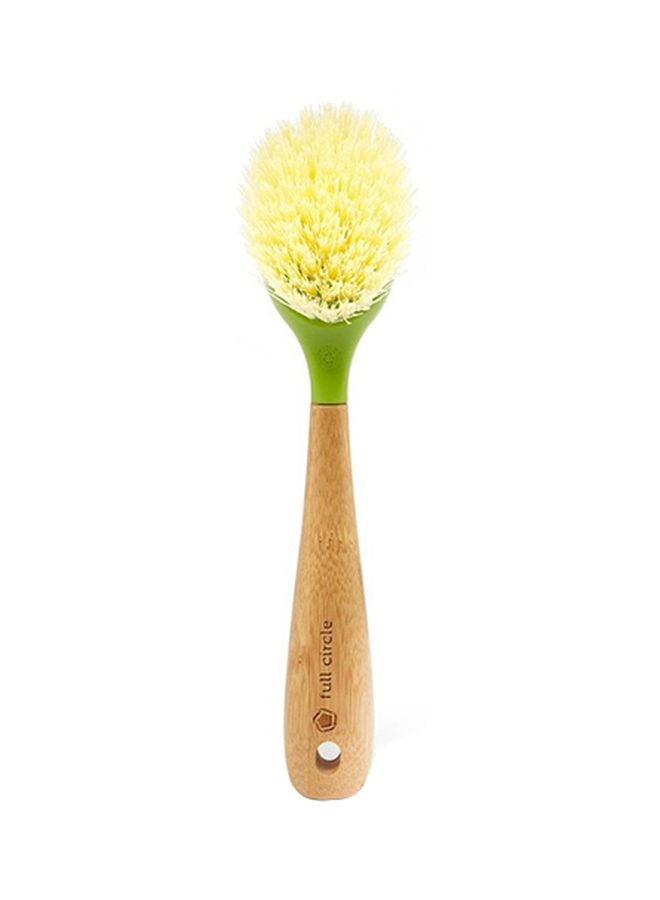 Dish Cleaning Brush Yellow/Beige/Green 6.5x6x23.50cm