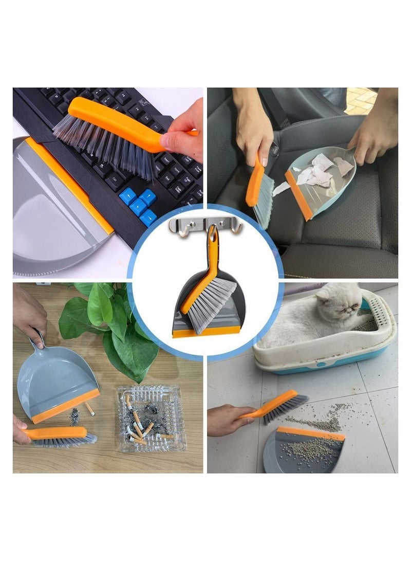 Dustpan and Brush Set, Portable Cleaning Combo with Handle, 1 Set