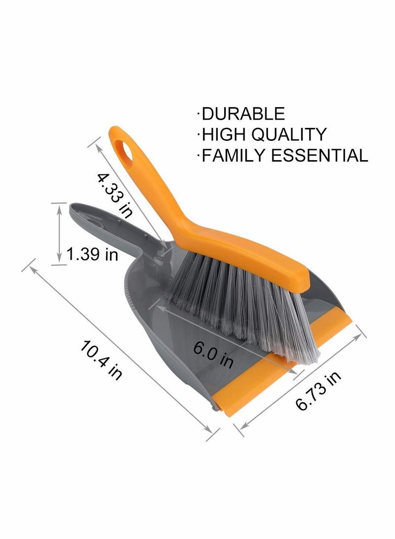 Dustpan and Brush Set, Portable Cleaning Combo with Handle, 1 Set