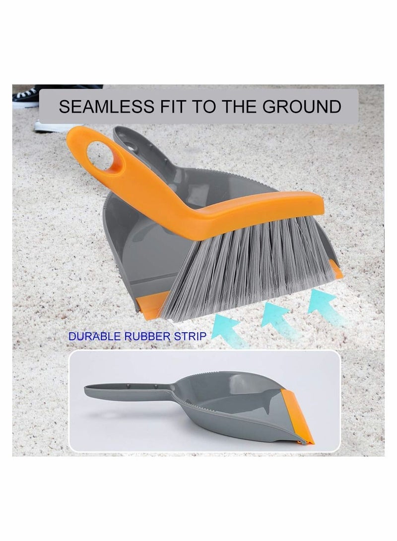 Dustpan and Brush Set, Portable Cleaning Combo with Handle, 1 Set