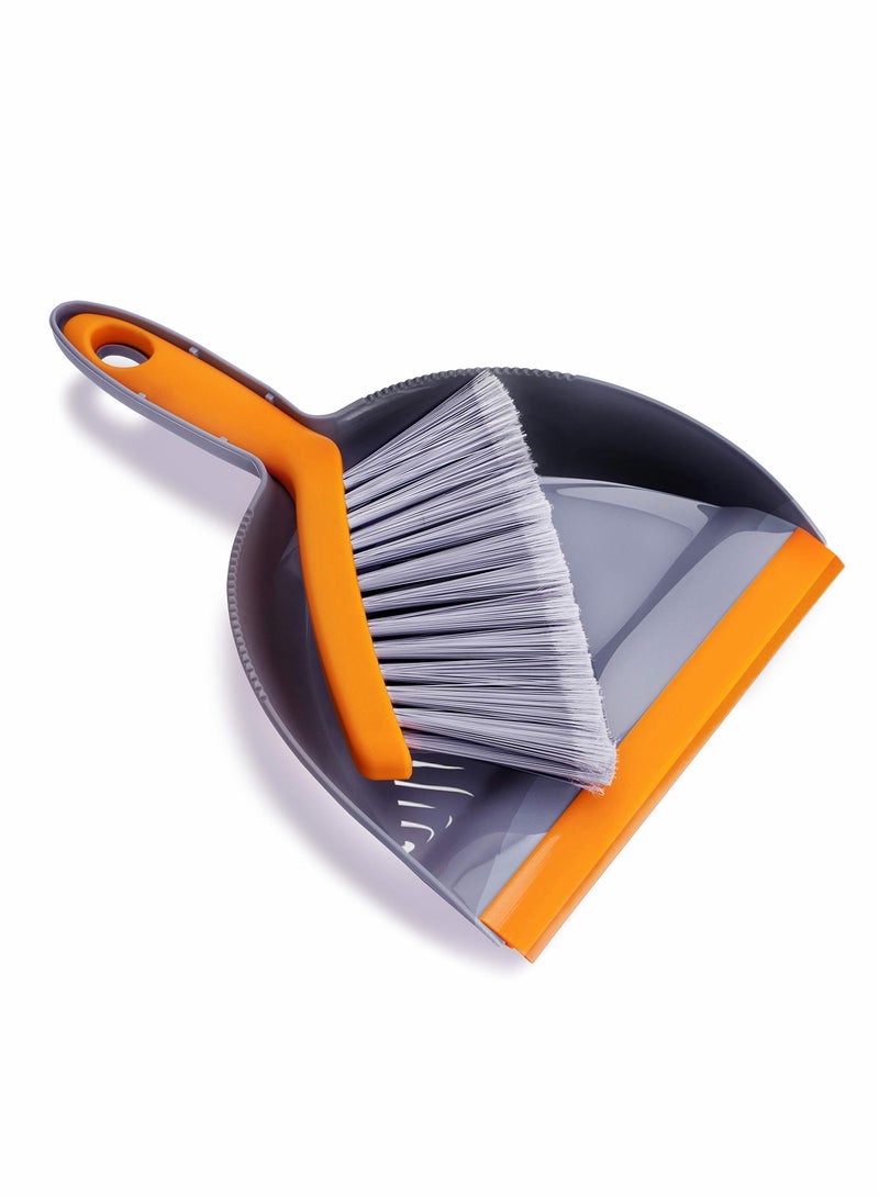 Dustpan and Brush Set, Portable Cleaning Combo with Handle, 1 Set