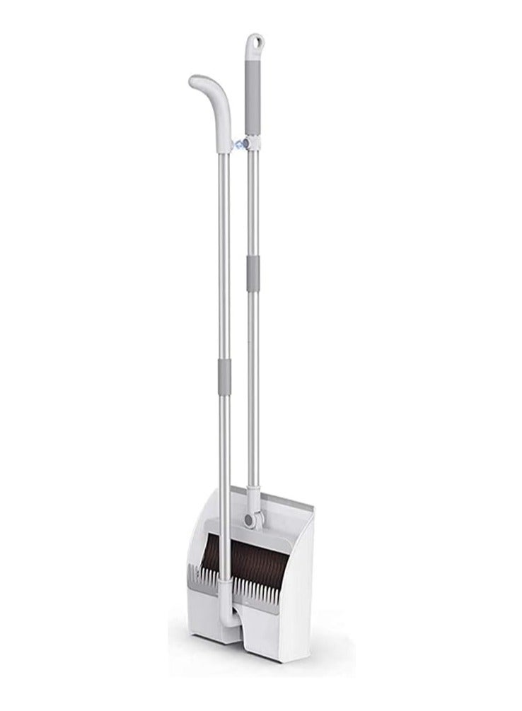 Magnetic Broom and Dustpan Set Cleans for Home Room Kitchen Office Lobby Floor Use Upright Stand Up Broom Dustpan Combo