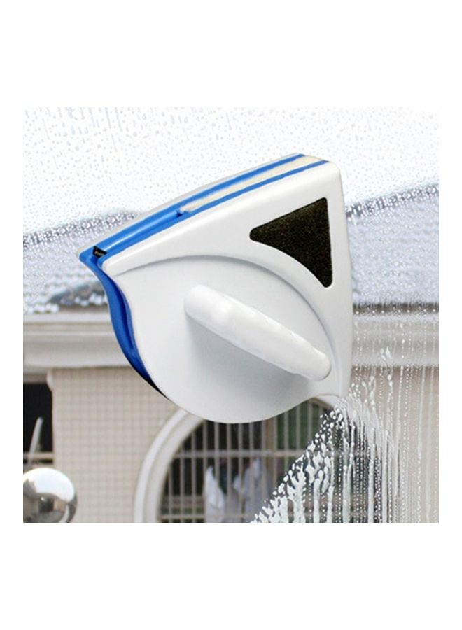 Double Sided Magnetic Window Glass Cleaner Wiper White/Blue