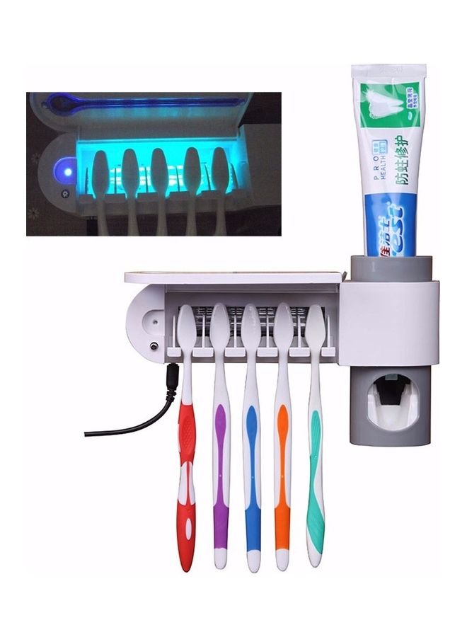 Automatic Toothpaste Dispenser Dental UV Ultraviolet Toothbrush White 27x16x10cm