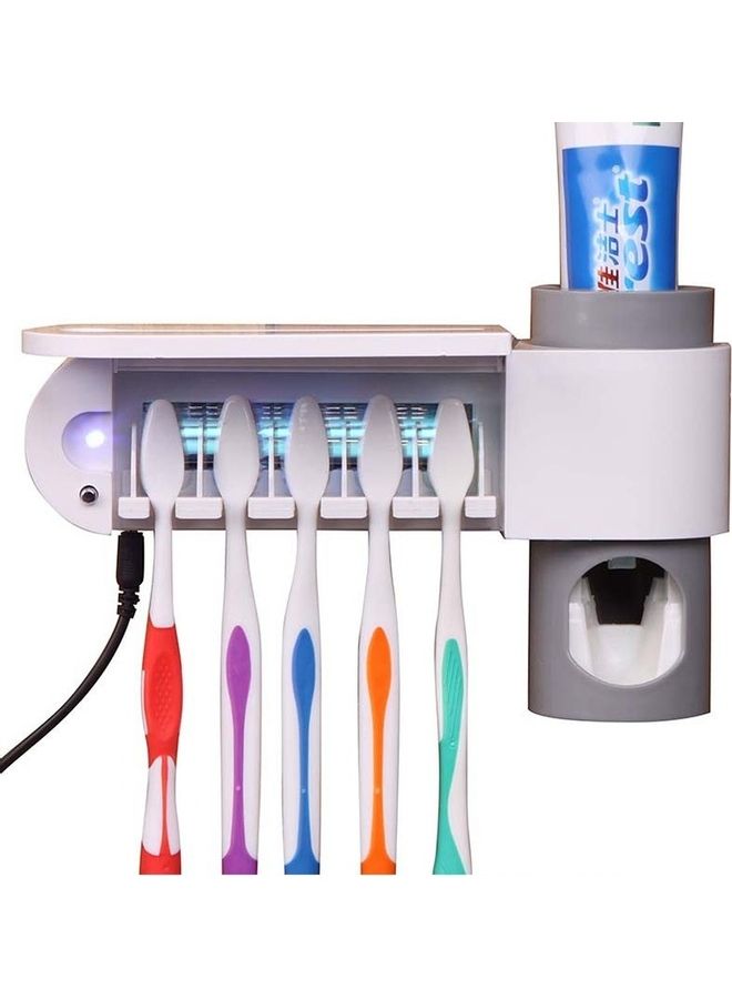 Automatic Toothpaste Dispenser Dental UV Ultraviolet Toothbrush White 27x16x10cm