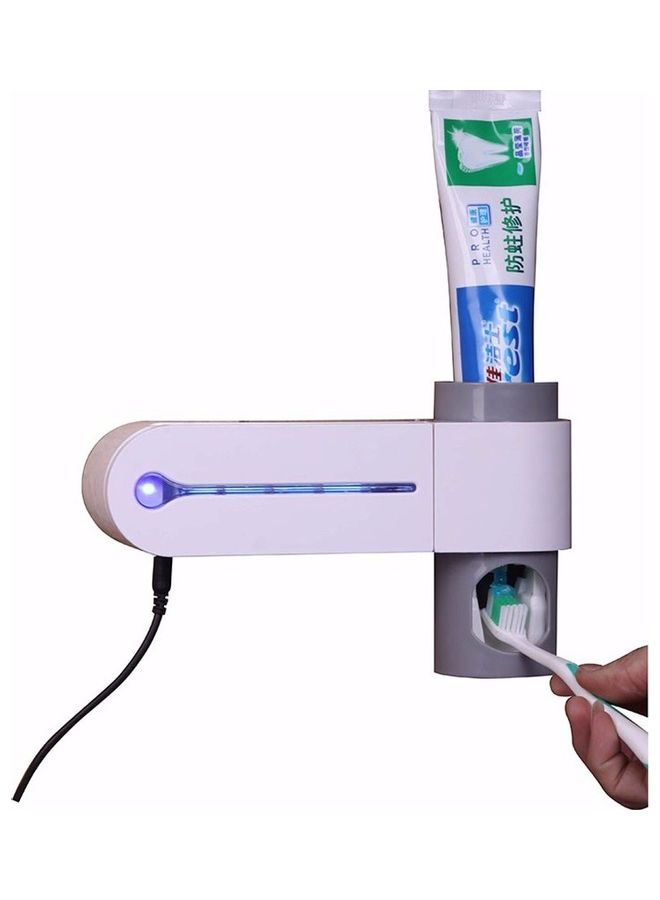 Automatic Toothpaste Dispenser Dental UV Ultraviolet Toothbrush White 27x16x10cm