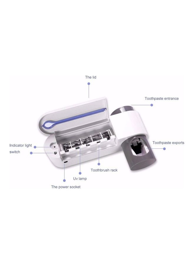 Automatic Toothpaste Dispenser Dental UV Ultraviolet Toothbrush White 27x16x10cm