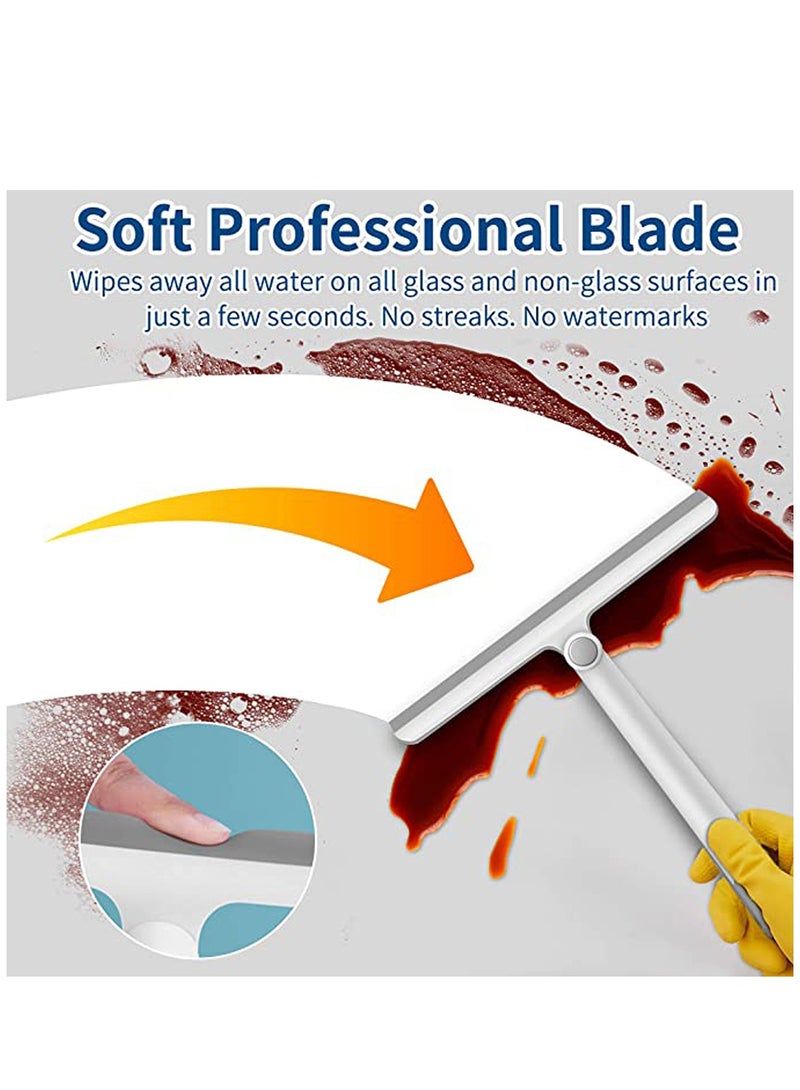 Shower Squeegee for Shower Doors, Shower Squeegee for Glass Doors, Bathroom, Mirrors, Squeegee for Windows Cars and Tile Walls