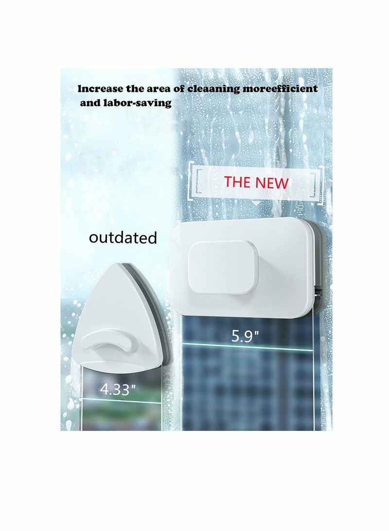 New Updated Magnetic Window Cleaner Double Sided, KASTWAVE Outside Window Cleaner Tool (Glass Thickness（0.1-0.4In）)