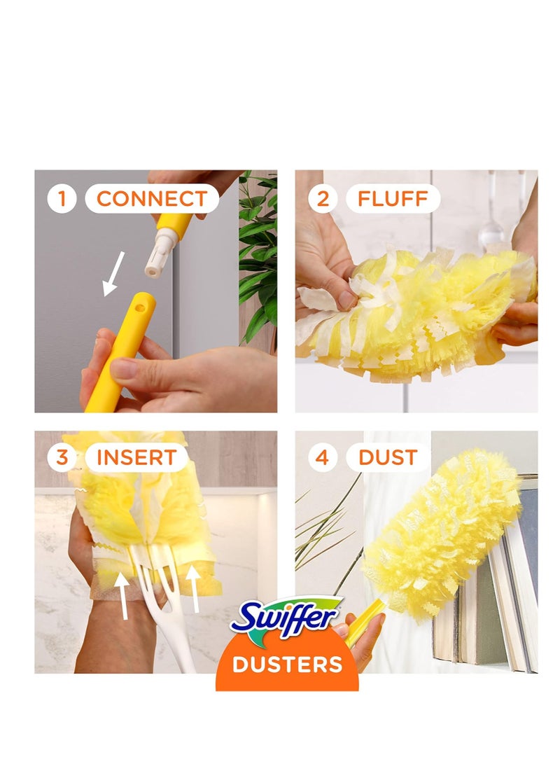 Swiffer Dusters Heavy Duty Multi-Surface Duster Refills for Cleaning, Unscented, 11 Count
