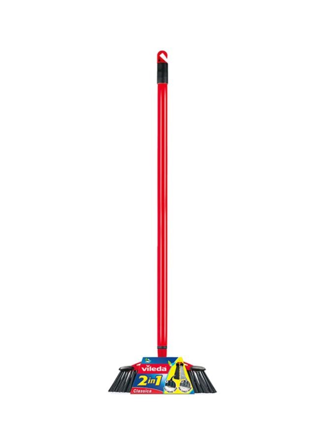 Indoor Floor Cleaning Broom Red/Black 60x140x330mm