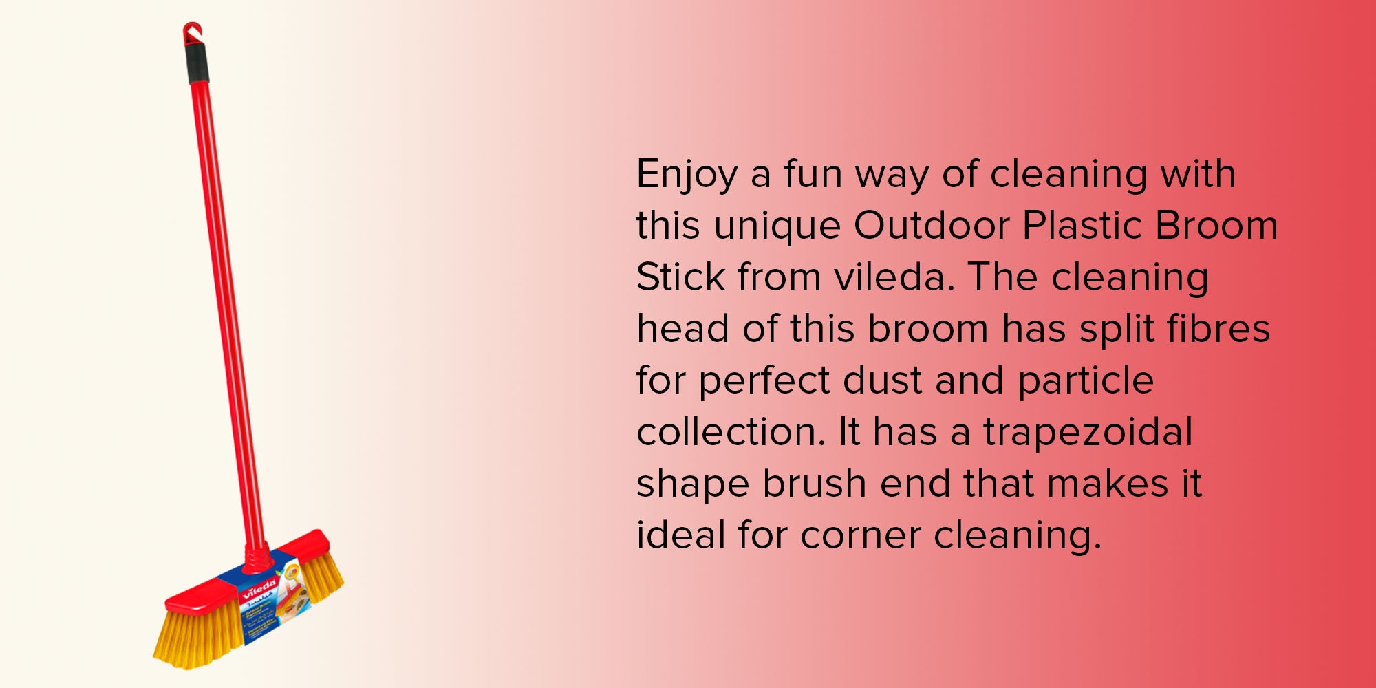 Floor Broom With Trapezoidal Shape Rough Stick Surfaces, Garbage Sweeping Resistant To External Factors Easy To Clean Multicolour 33 × 6 × 140cm