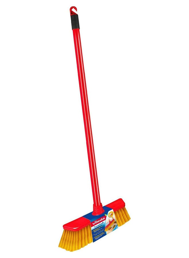 Floor Broom With Trapezoidal Shape Rough Stick Surfaces, Garbage Sweeping Resistant To External Factors Easy To Clean Multicolour 33 × 6 × 140cm