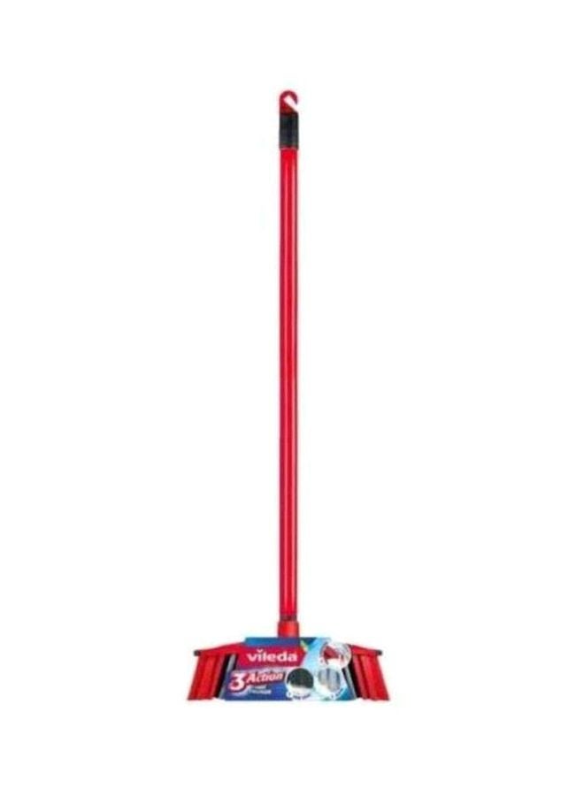 3 Action Broom Red