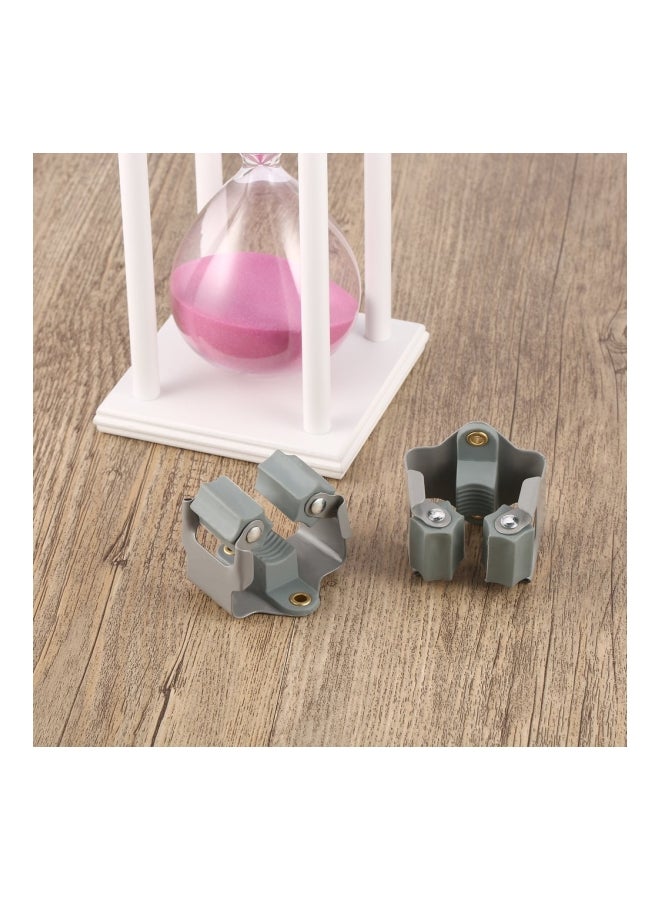 5-Piece Wall Mount Mop Broom Holder Set Grey