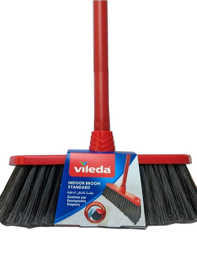 Standard Indoor Floor Cleaner Broom with Stick, All Types Of Floors - Lightweight 140 Cm